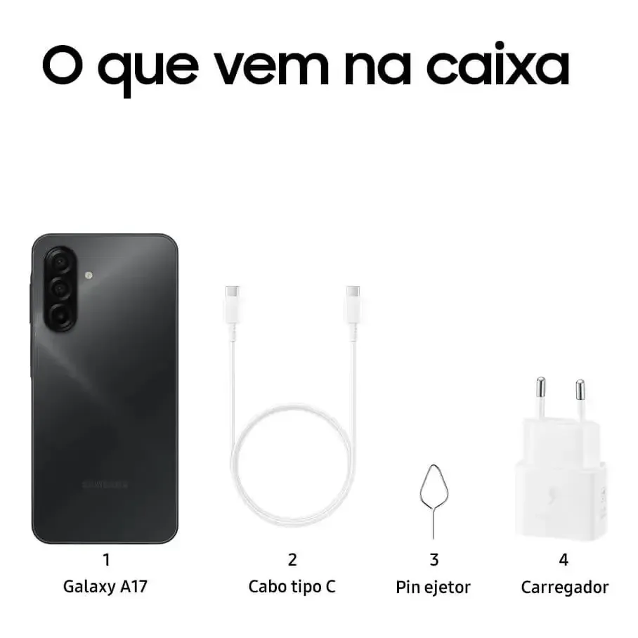 Celular Samsung Galaxy A17 5G - acessórios